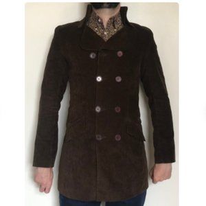 Vintage men's rope double-breasted peas jacket
